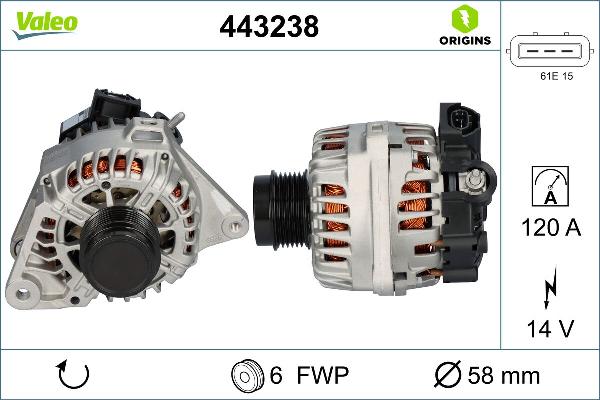 VALEO 443238 - Alternateur droxauto.com