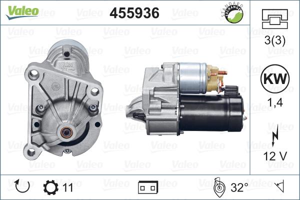 VALEO 455936 - Démarreur droxauto.com
