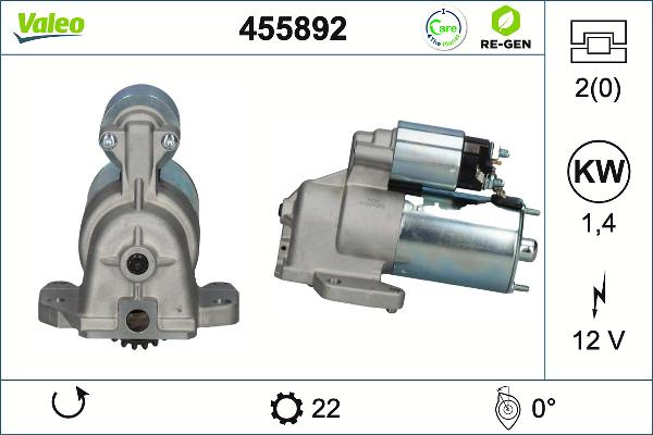 VALEO 455892 - Démarreur droxauto.com