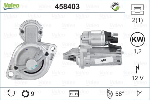 VALEO 458 403 - Démarreur droxauto.com