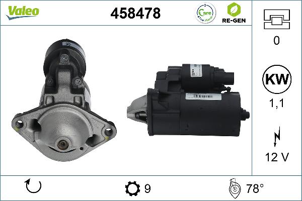 VALEO 458478 - Démarreur droxauto.com