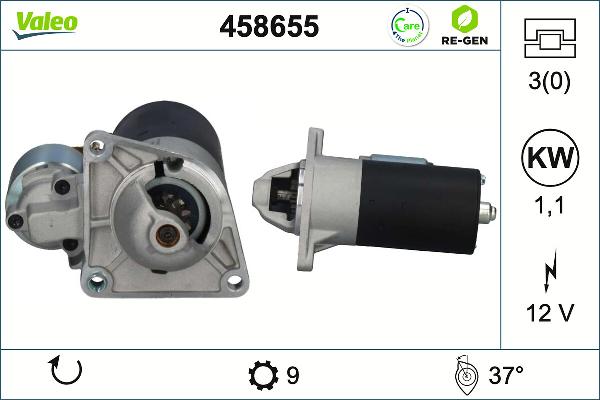 VALEO 458655 - Démarreur droxauto.com
