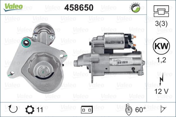 VALEO 458650 - Démarreur droxauto.com