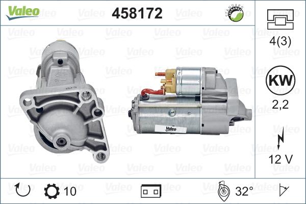VALEO 458172 - Démarreur droxauto.com