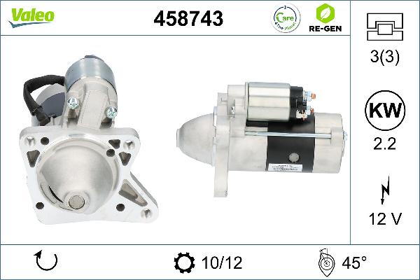 VALEO 458743 - Démarreur droxauto.com