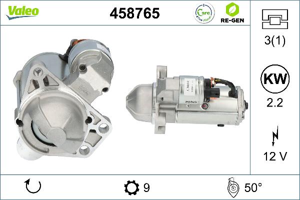 VALEO 458765 - Démarreur droxauto.com
