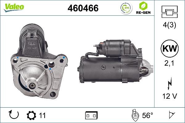 VALEO 460466 - Démarreur droxauto.com