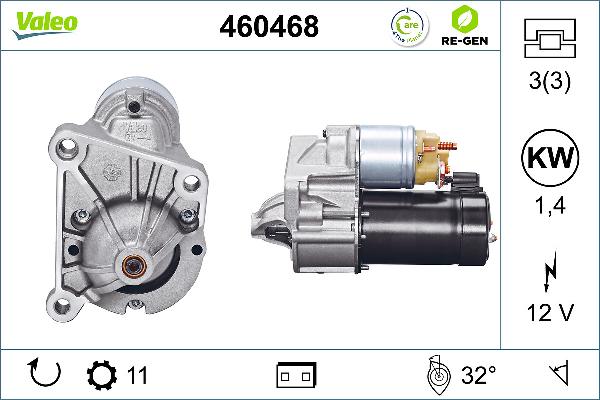 VALEO 460468 - Démarreur droxauto.com