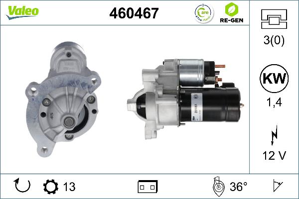 VALEO 460467 - Démarreur droxauto.com