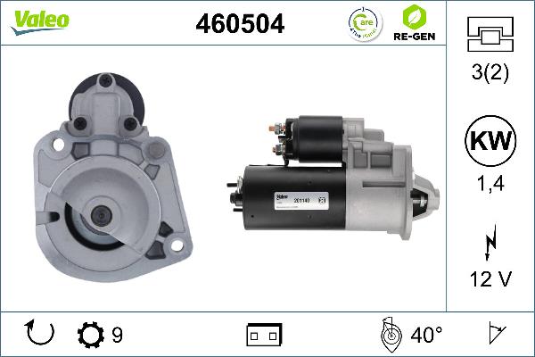 VALEO 460504 - Démarreur droxauto.com