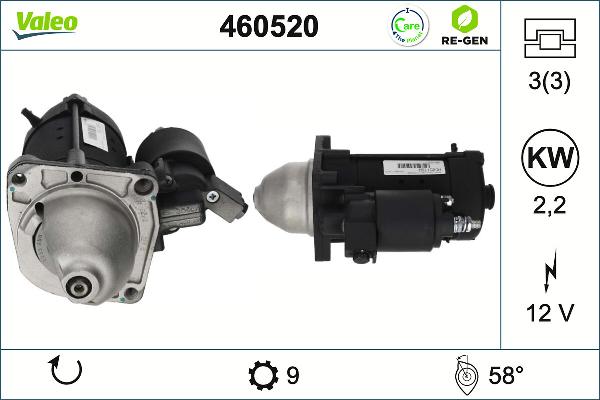 VALEO 460520 - Démarreur droxauto.com