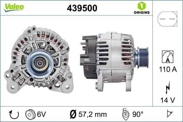 VALEO 439500 - Alternateur droxauto.com