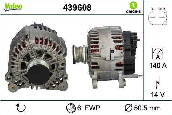 VALEO 439 608 - Alternateur droxauto.com