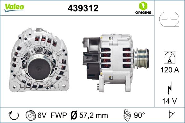 VALEO 439312 - Alternateur droxauto.com