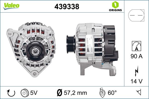 VALEO 439 338 - Alternateur droxauto.com