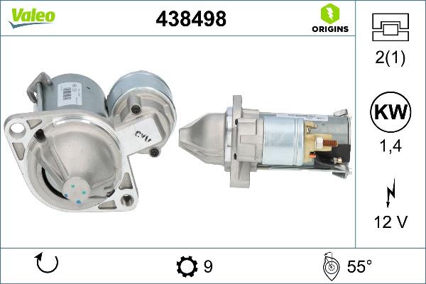 VALEO 438498 - Démarreur droxauto.com