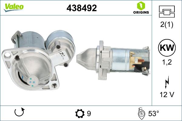 VALEO 438492 - Démarreur droxauto.com