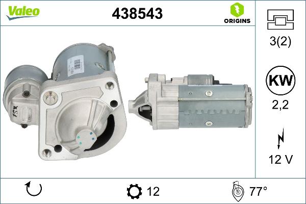 VALEO 438543 - Démarreur droxauto.com
