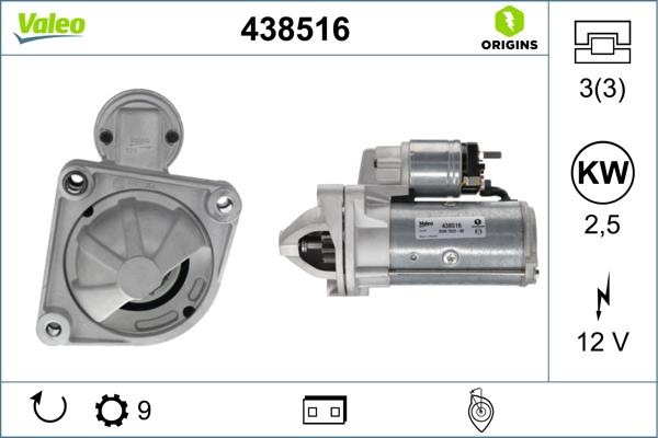 VALEO 438516 - Démarreur droxauto.com