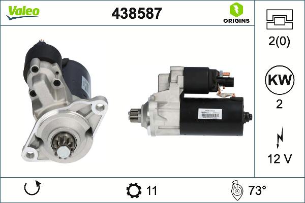 VALEO 438587 - Démarreur droxauto.com