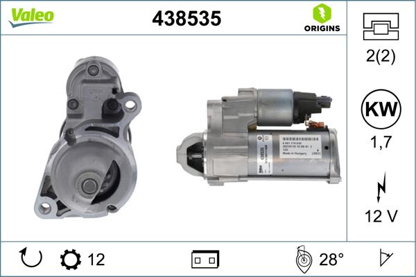 VALEO 438535 - Démarreur droxauto.com