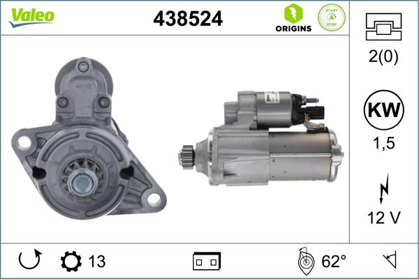 VALEO 438524 - Démarreur droxauto.com