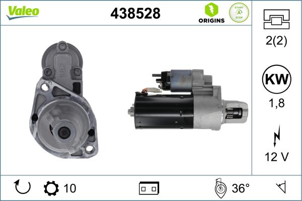 VALEO 438528 - Démarreur droxauto.com