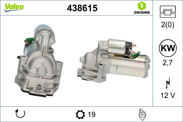 VALEO 438615 - Démarreur droxauto.com