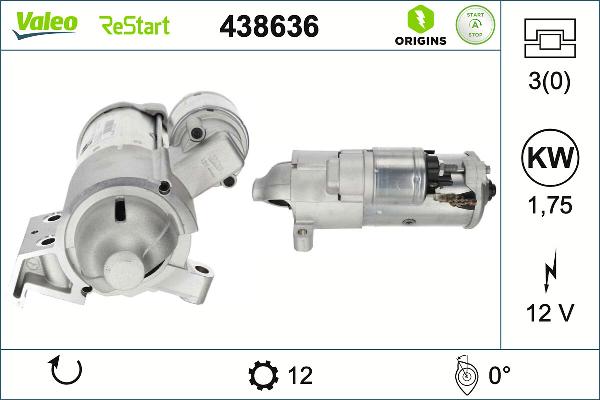 VALEO 438636 - Démarreur droxauto.com