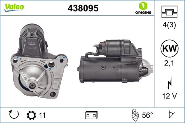VALEO 438095 - Démarreur droxauto.com