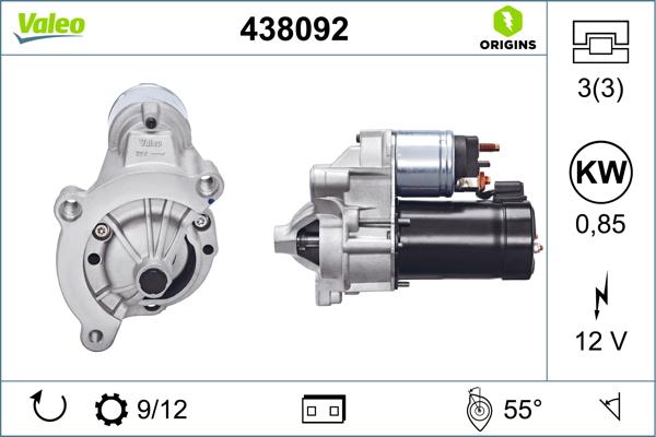 VALEO 438092 - Démarreur droxauto.com