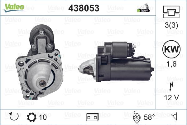VALEO 438053 - Démarreur droxauto.com