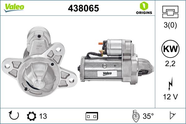 VALEO 438065 - Démarreur droxauto.com