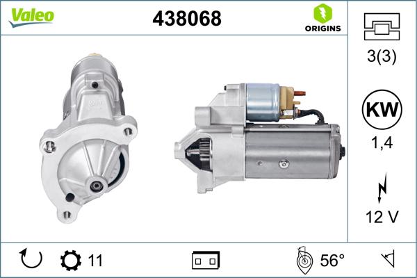 VALEO 438068 - Démarreur droxauto.com