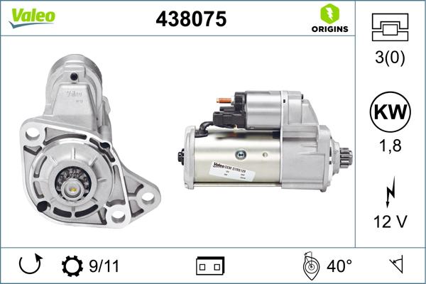 VALEO 438075 - Démarreur droxauto.com