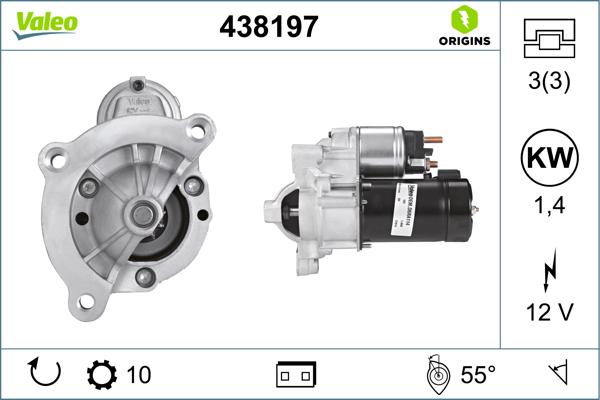 VALEO 438197 - Démarreur droxauto.com