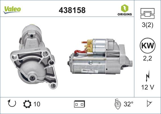 VALEO 438158 - Démarreur droxauto.com