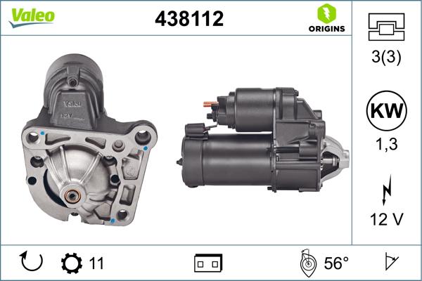 VALEO 438112 - Démarreur droxauto.com