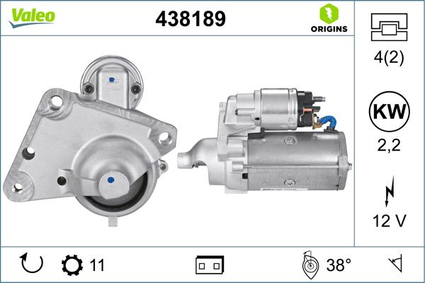 VALEO 438189 - Démarreur droxauto.com