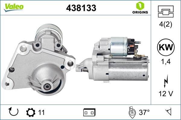 VALEO 438133 - Démarreur droxauto.com