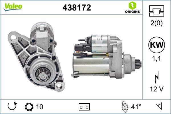 VALEO 438172 - Démarreur droxauto.com