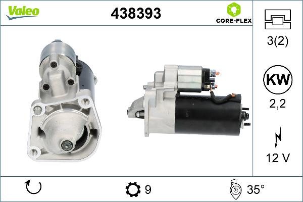 VALEO 438393 - Démarreur droxauto.com