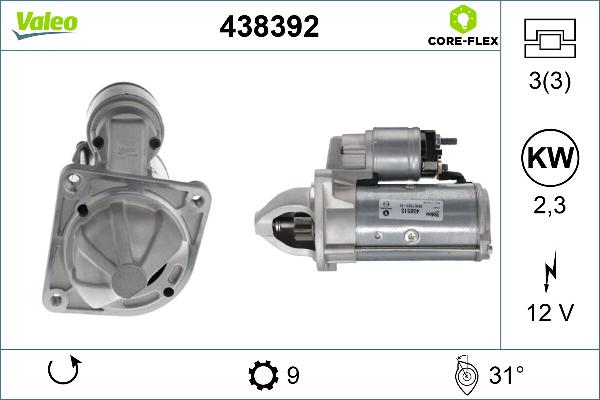 VALEO 438392 - Démarreur droxauto.com