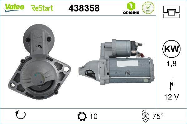 VALEO 438358 - Démarreur droxauto.com