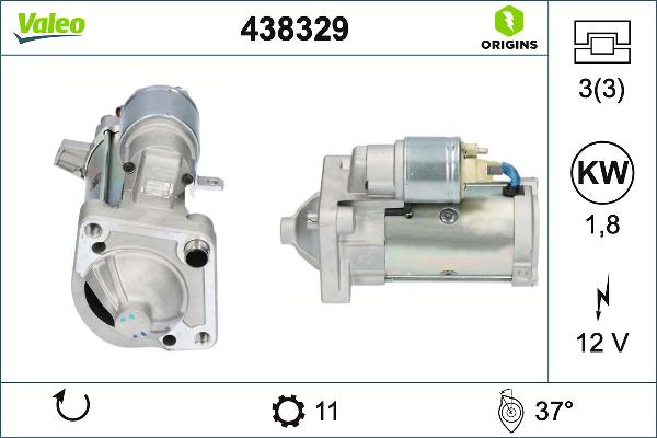 VALEO 438329 - Démarreur droxauto.com