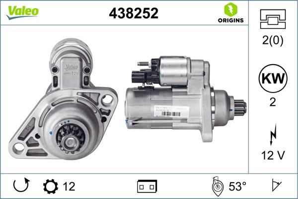 VALEO 438252 - Démarreur droxauto.com