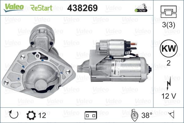 VALEO 438269 - Démarreur droxauto.com