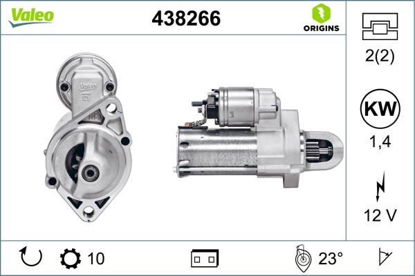 VALEO 438266 - Démarreur droxauto.com
