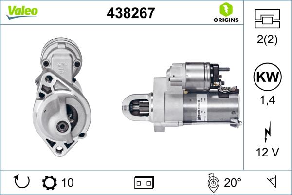 VALEO 438267 - Démarreur droxauto.com