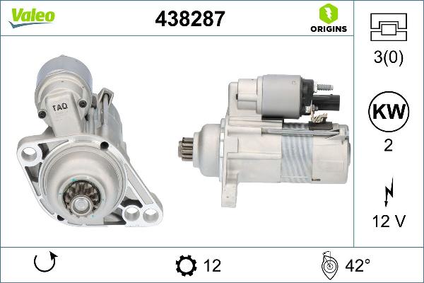 VALEO 438287 - Démarreur droxauto.com